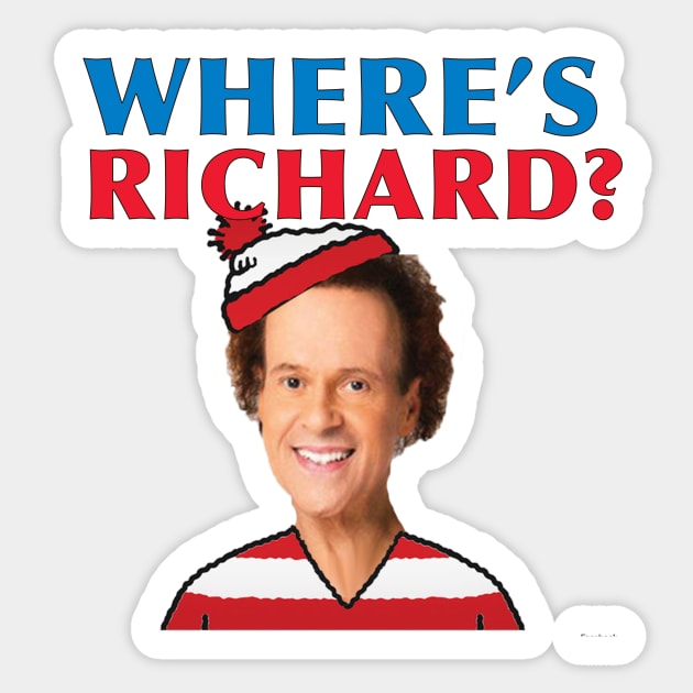 Where's Richard Simmons? Sticker by DankSpaghetti